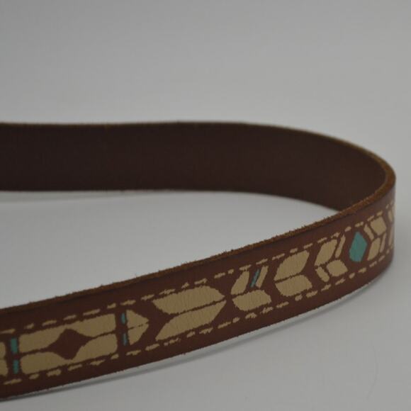 American Eagle Belt Leather Southwestern Tribal Boho Size L - Picture 10 of 13